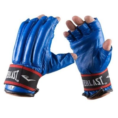 

Перчатки шингарты Everlast синие кожаные размер M (SKL11-281447)