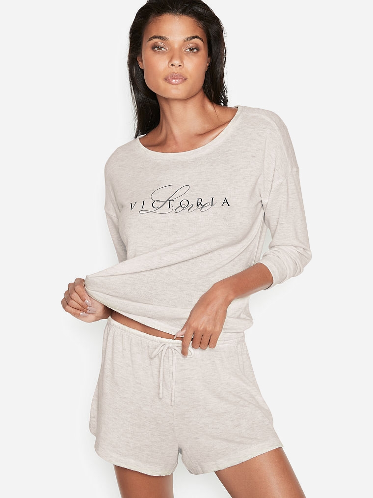 

Домашний костюм Victoria's Secret 933586535 L Бело-серый