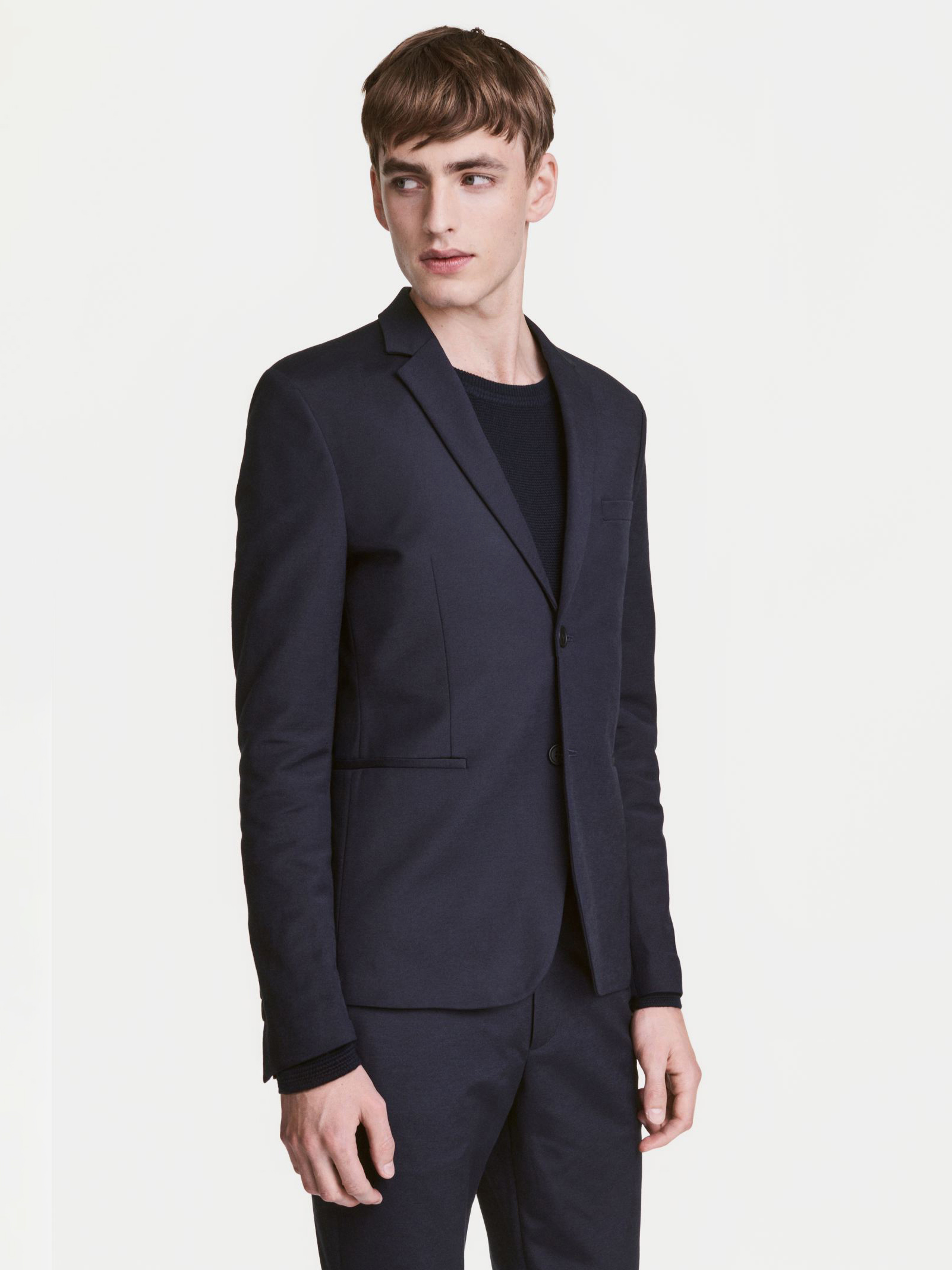 

Пиджак H&M 2503-3916915 48 Темно-синий