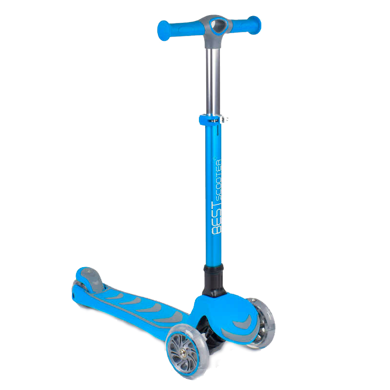 

Самокат трехколесный 38603 Best Scooter, ГОЛУБОЙ, складной алюминиевый руль, 4 колеса PU со светом, d=12 см