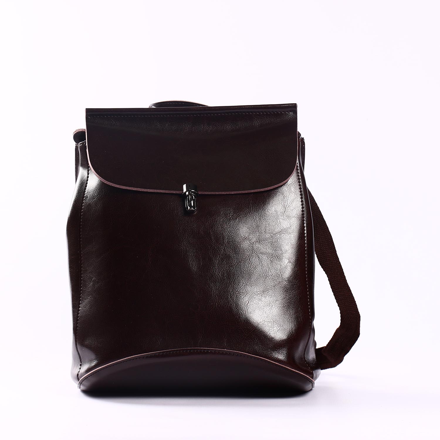 

Женский кожаный рюкзак Vishnya "Кристи Dark Brown"