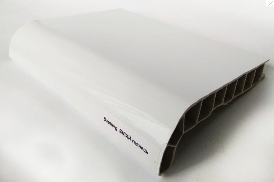 

Подоконник ПВХ Sauberg 350х1000 ламинация глянец белый