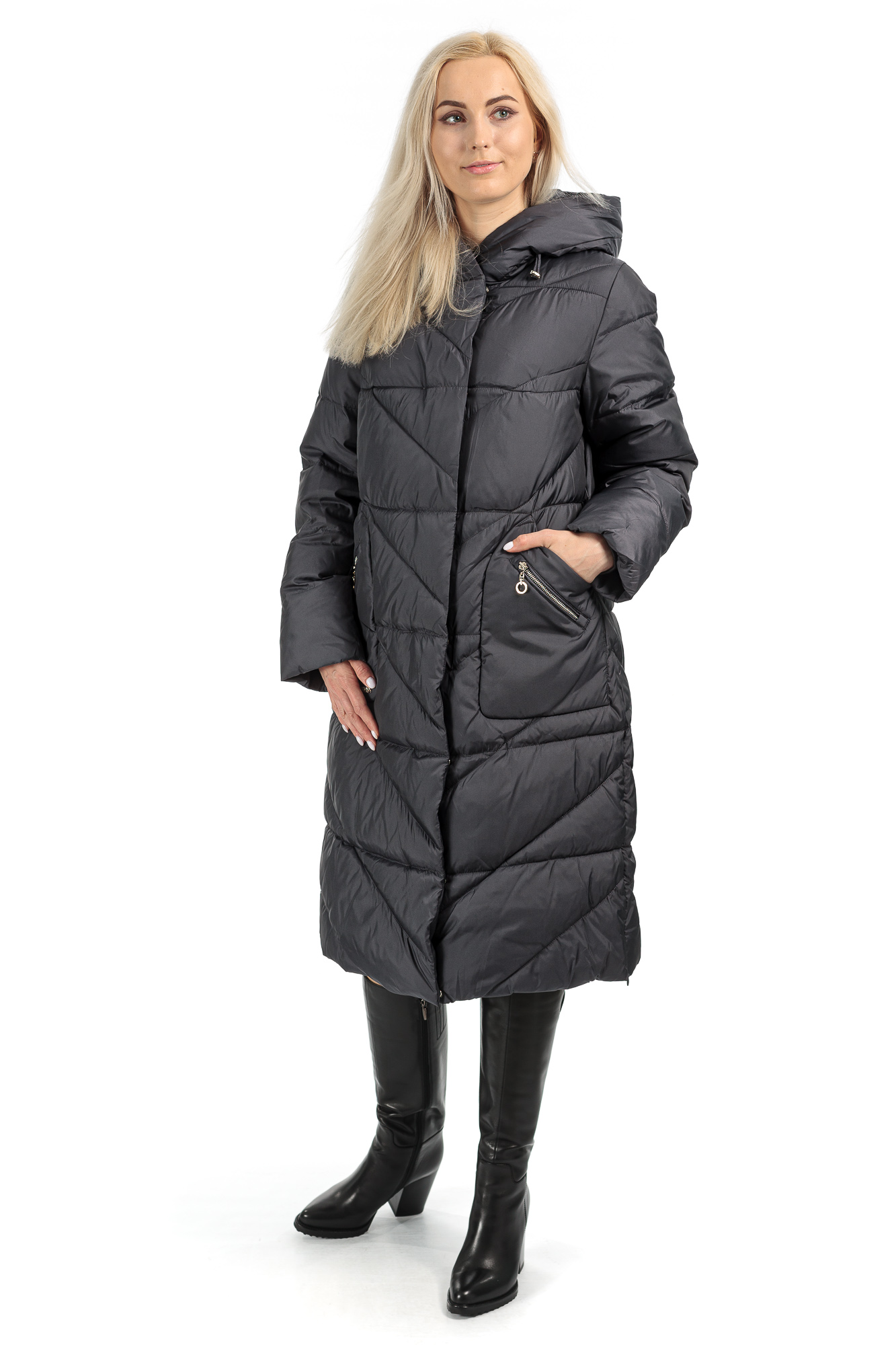 

Пуховик DIBU Сірий 2XL (К473)