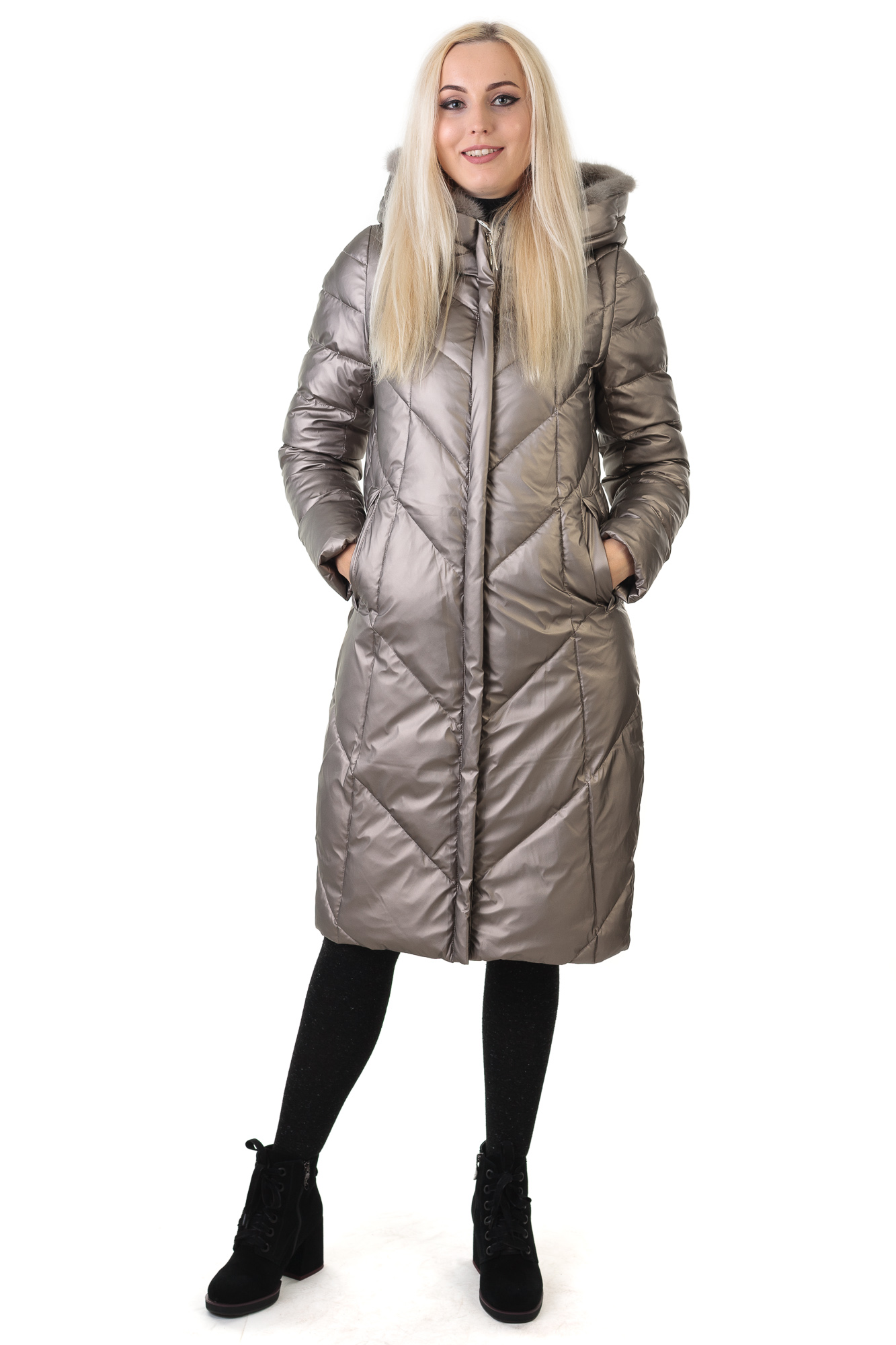 

Пуховик CHANEVIA Бронзовий 5XL (К546А)