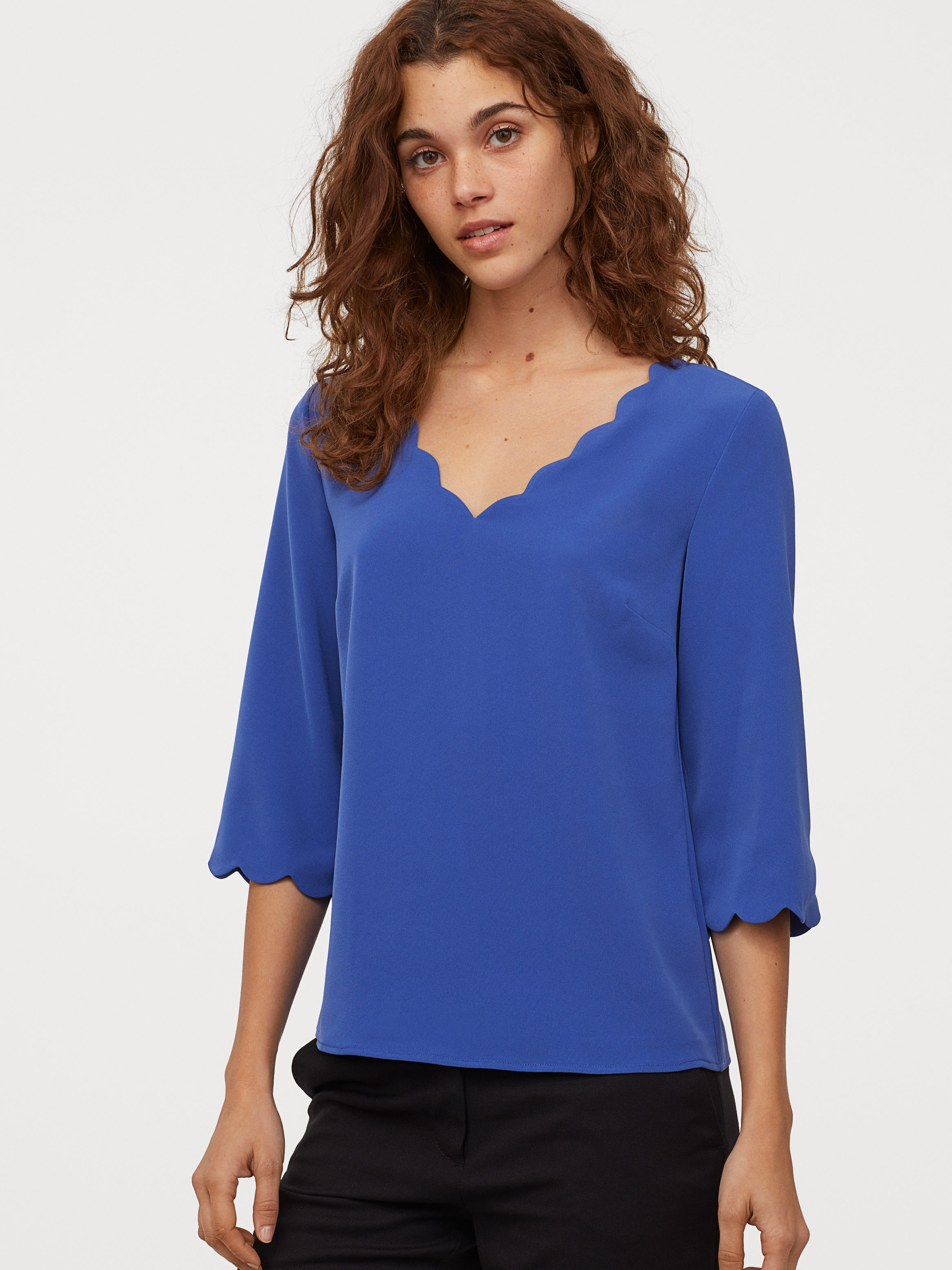 

Блузка H&M 0835417-1  Синяя, Блузка H&M 0835417-1 38 Синяя