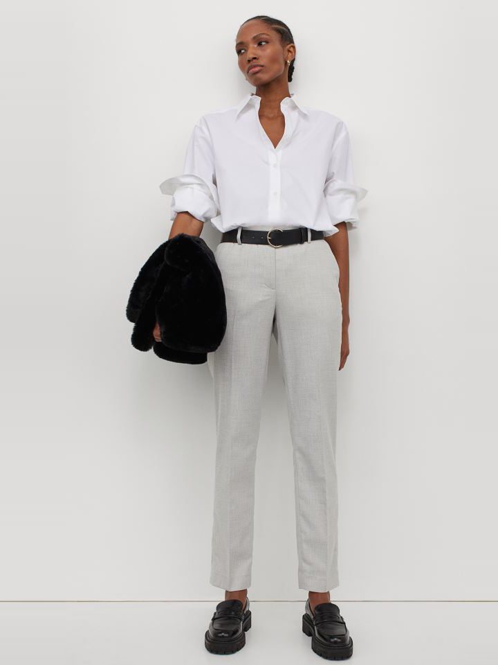 

Брюки H&M 0568597-8 40 Светло-серые