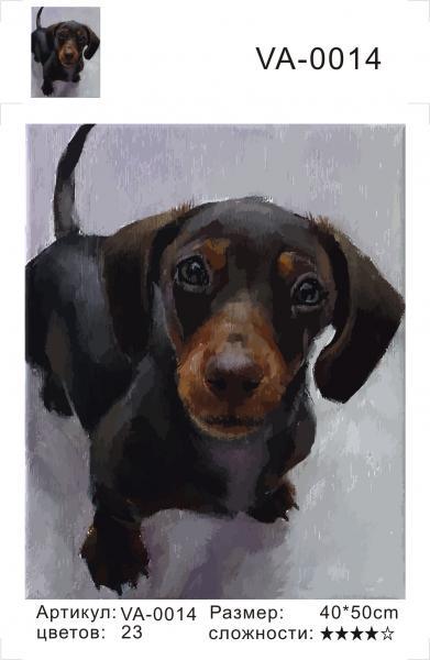 

Набір для розпису за номерами Strateg VA-0014 Такса розміром 40х50 см (VA-0014-mt)