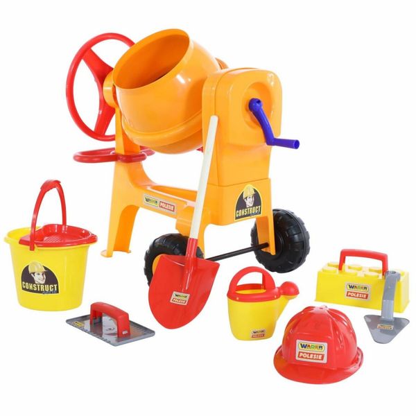 

Игровой набор для мальчика Polesie: Бетономешалка + набор каменщика №7 Construct (50649)