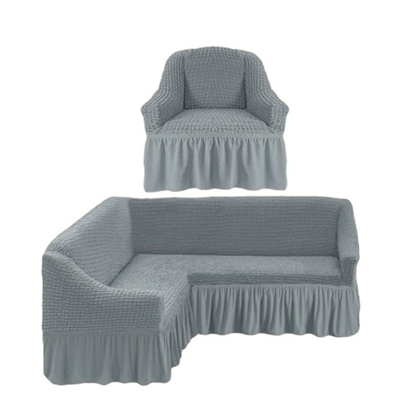 

Чехлы на угловой диван и кресло Home Collection Evibu Турция Серый (NUK-11413)