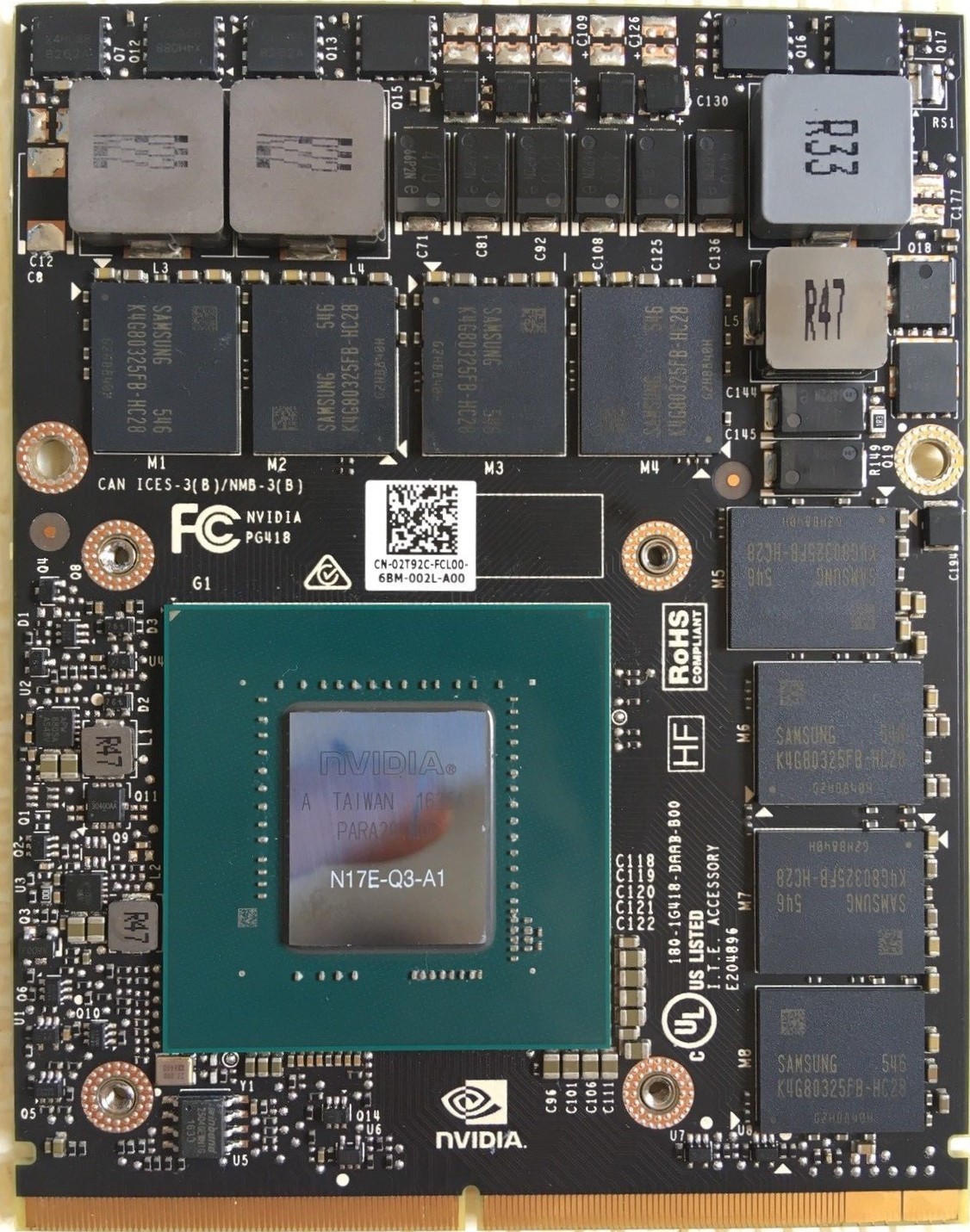 

NVIDIA Quadro P4000 MXM 8 ГБ GDDR5