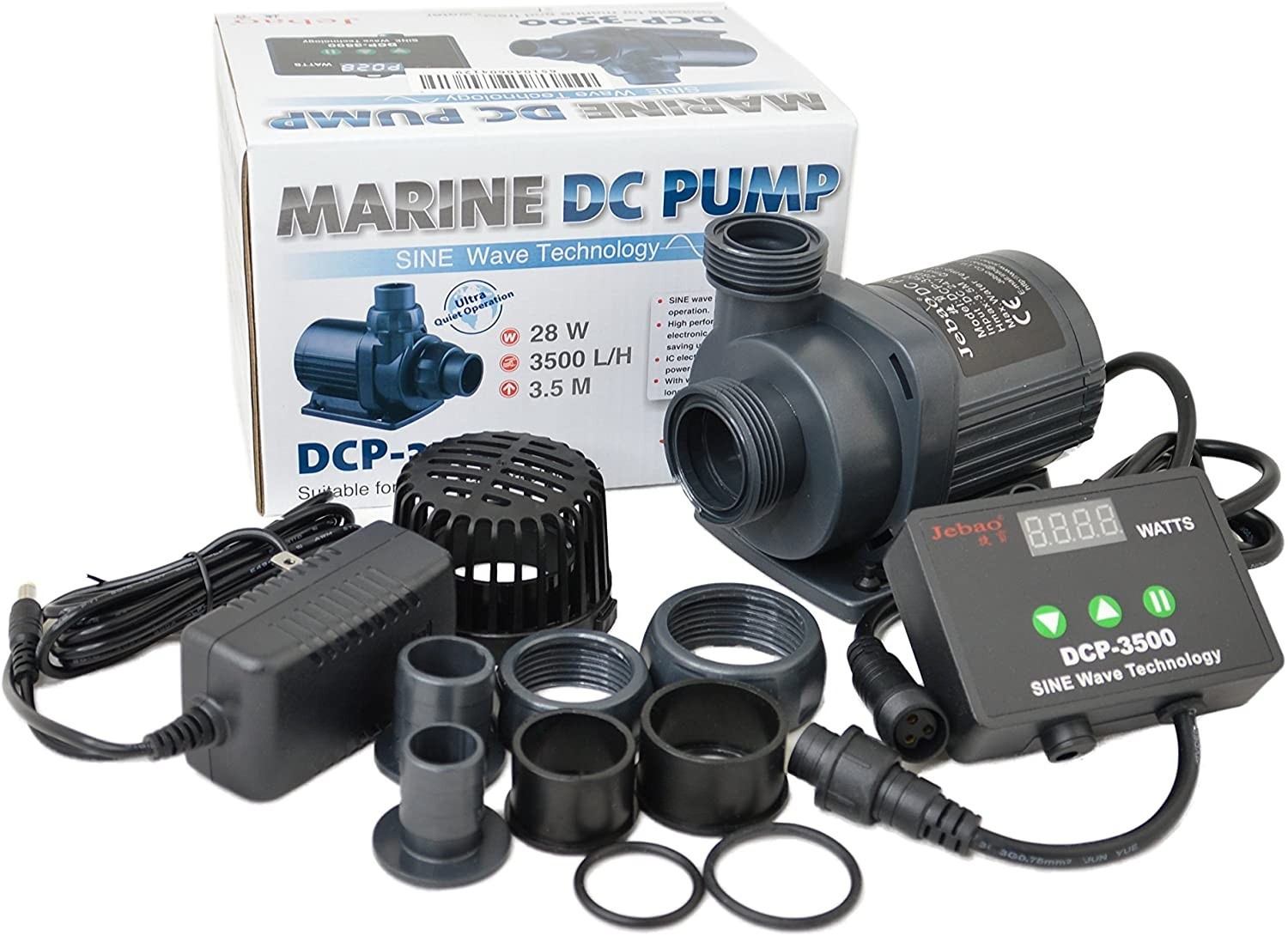 

Насос Jebao DCP-3500 с контроллером мощности 3500 л/ч 28 Вт