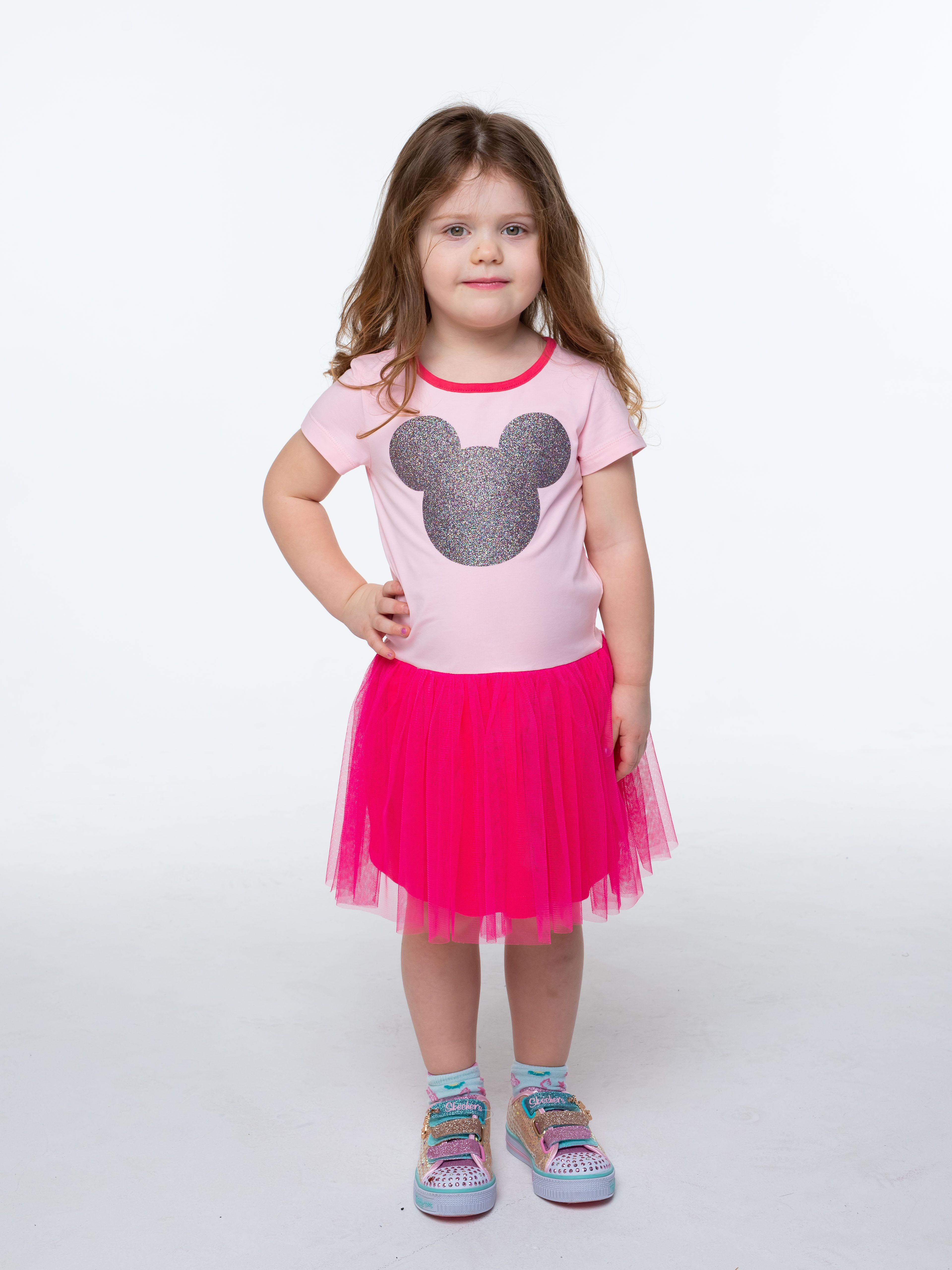 Акція на Дитяче літнє святкове фатинове плаття для дівчинки Vidoli G-21875W 128 см Рожевий/Малиновий від Rozetka