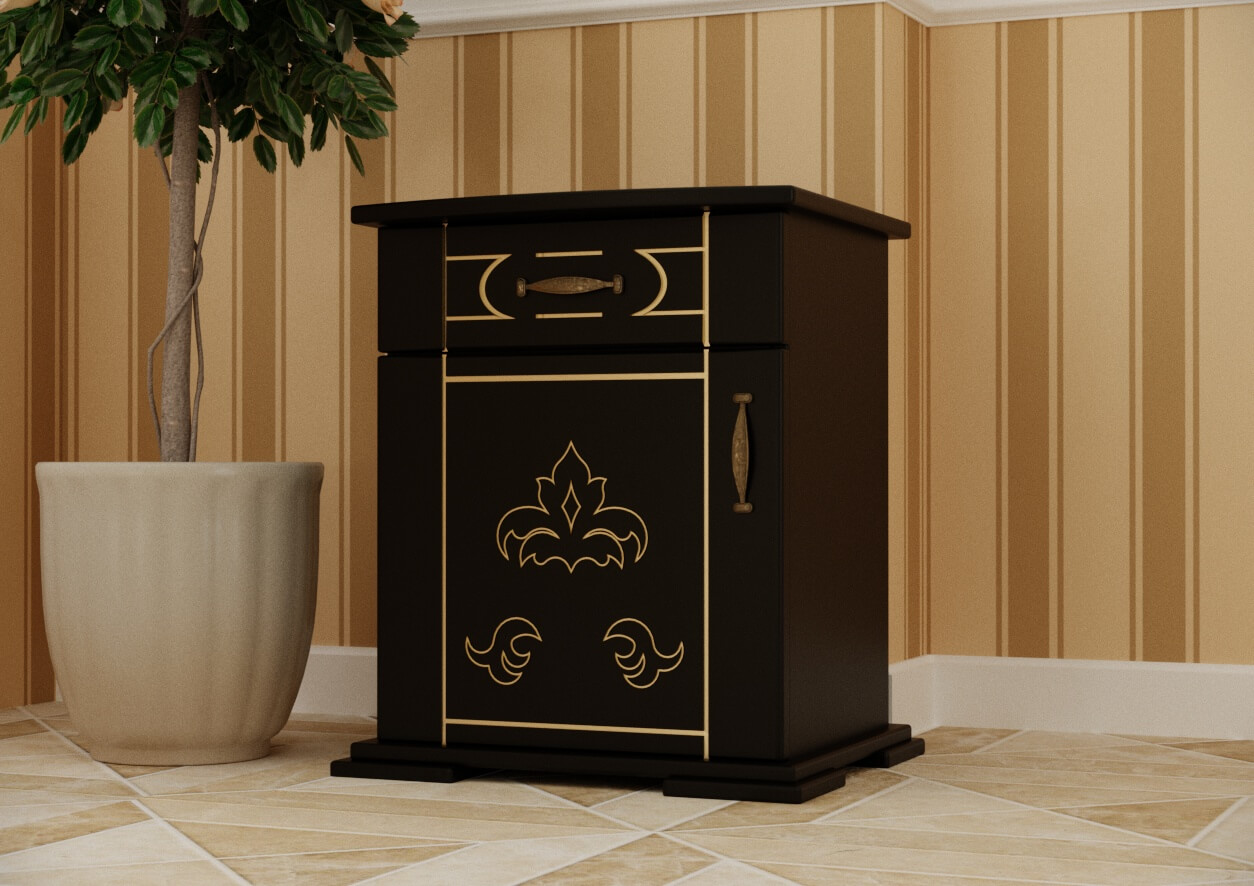 

Тумба прикроватная из шпонированного МДФ в спальню Магнолия ЧДК венге