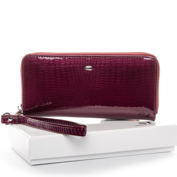 

Женский лакированный кошелек из кожи LR SERGIO TORRETTI W38 purple-red