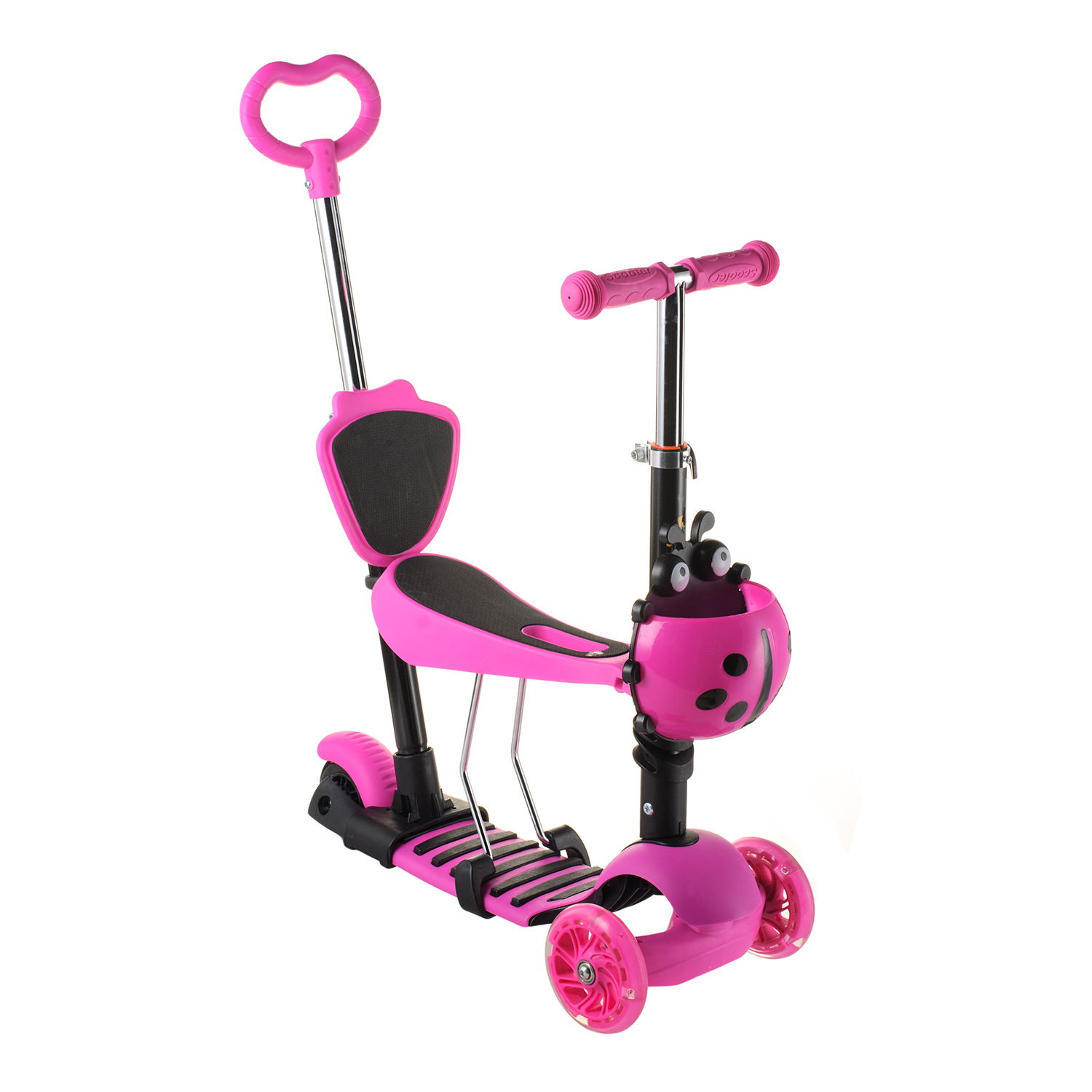 

Самокат Детский Best Scooter 5 в 1 с Родительской Ручкой и Сиденьем (Розовый)