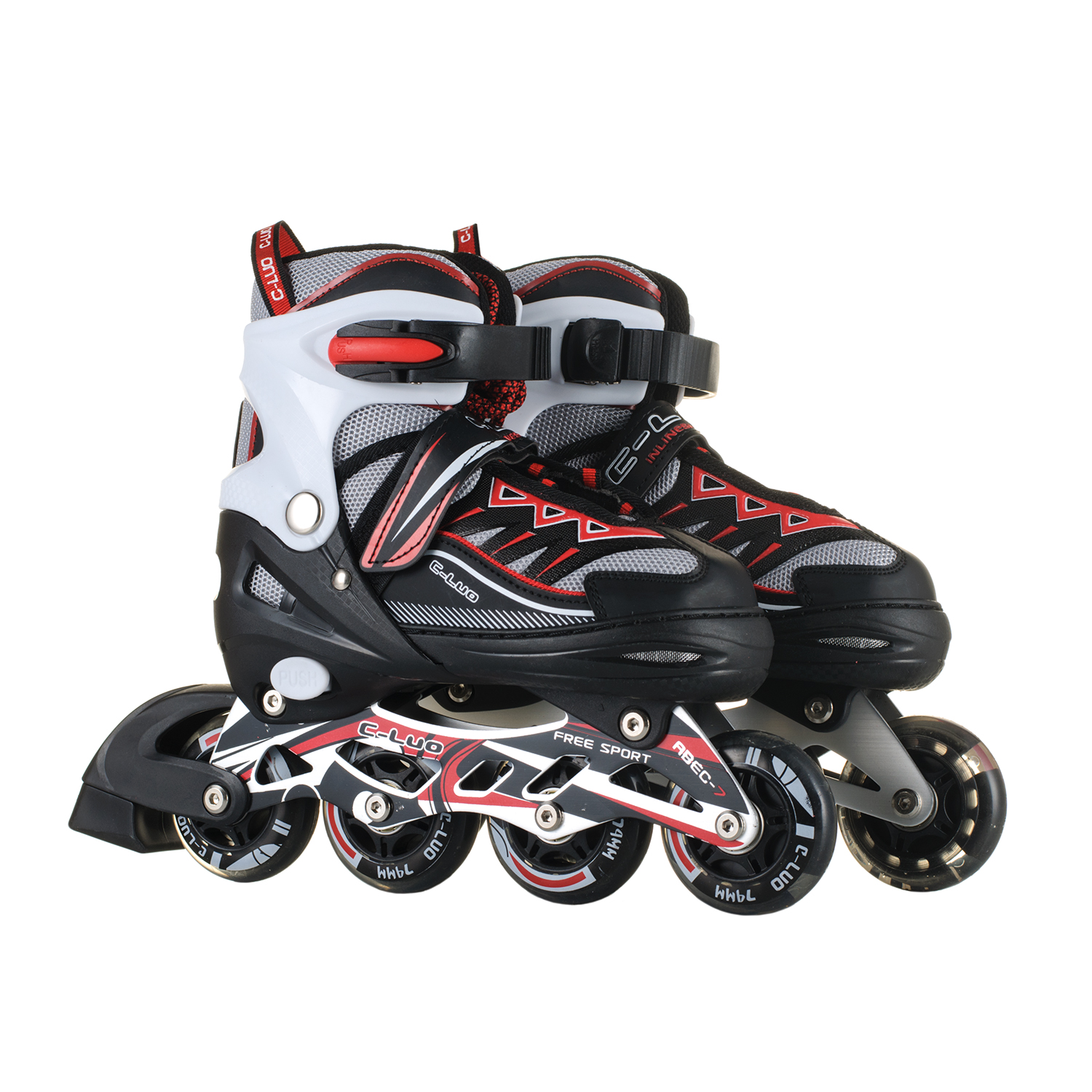

Роликовые коньки раздвижные 803 L(39-42) Красный