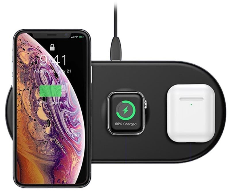 

Безпровідний зарядний пристрій Baseus Smart 3в1 18 Вт Чорний