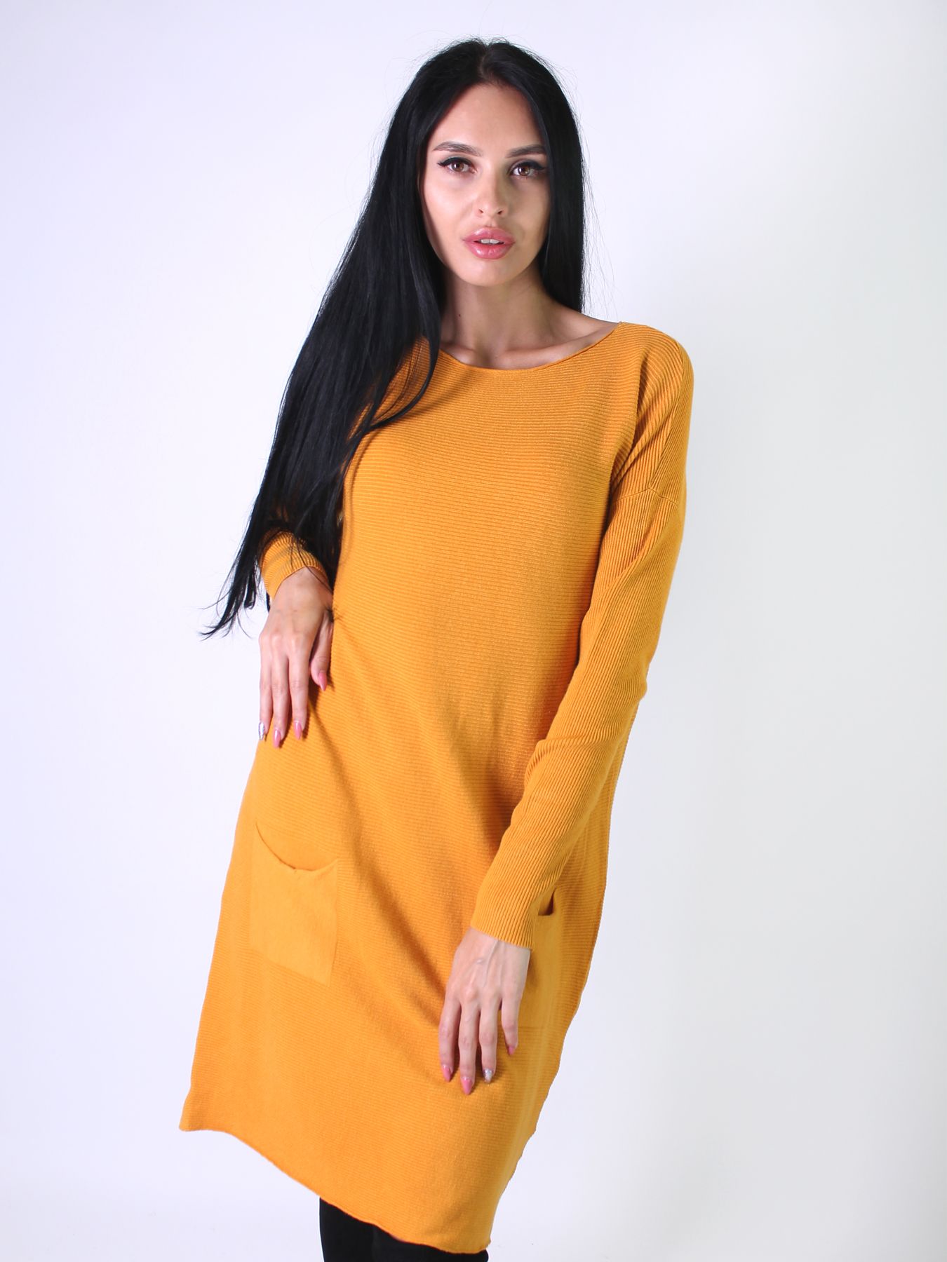 

Платье CASSO J155.382 Горчичный р.Oversize