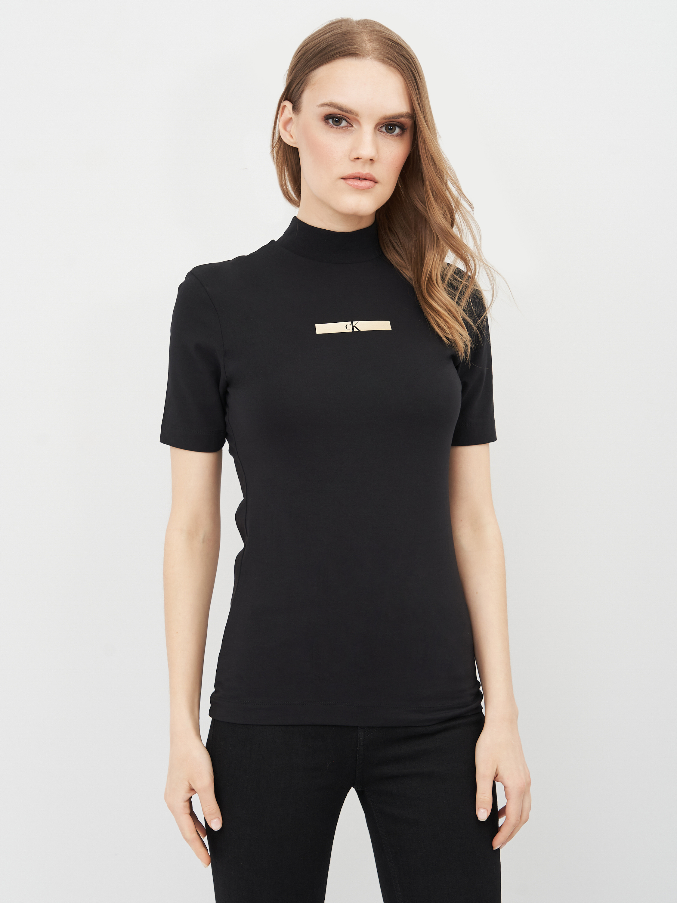 

Гольф Calvin Klein Jeans Gold Micro Logo Mock Neck Tee J20J215517-BEH S Pvh Black