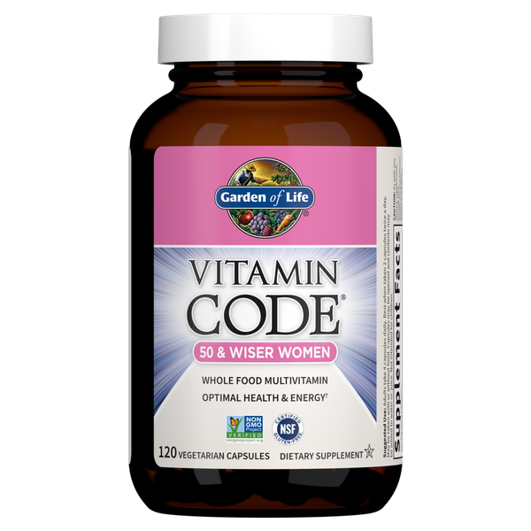 

Сырые Витамины для женщин 50+ Vitamin Code 50 & Wiser Women Garden of Life 120 капсул (GOL036)