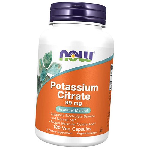 

Цитрат Калия, Potassium Citrate, Now Foods 180вегкапс (36128222)