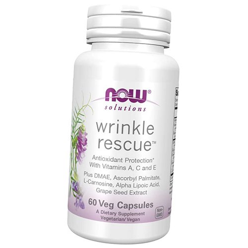 

Антиоксидант, против морщин, Wrinkle Rescue, Now Foods 60вегкапс (70128007)