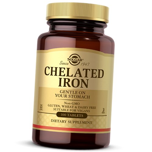 

Хелат Железа, Chelated Iron, Solgar 100таб (36313036)
