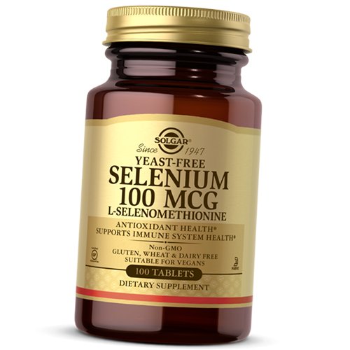 

Селен, Бездрожжевой L-Селенометионин, Yeast-Free Selenium 100, Solgar 100таб (36313068)