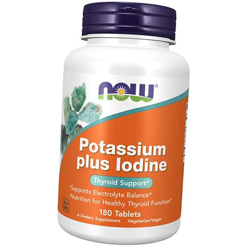 

Йод из Йодида Калия, Potassium Plus Iodine, Now Foods 180таб (36128412)
