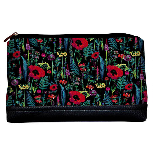 

Косметичка дорожная Lovely Presentville Маковое поле на черном фоне 26x15x8 см