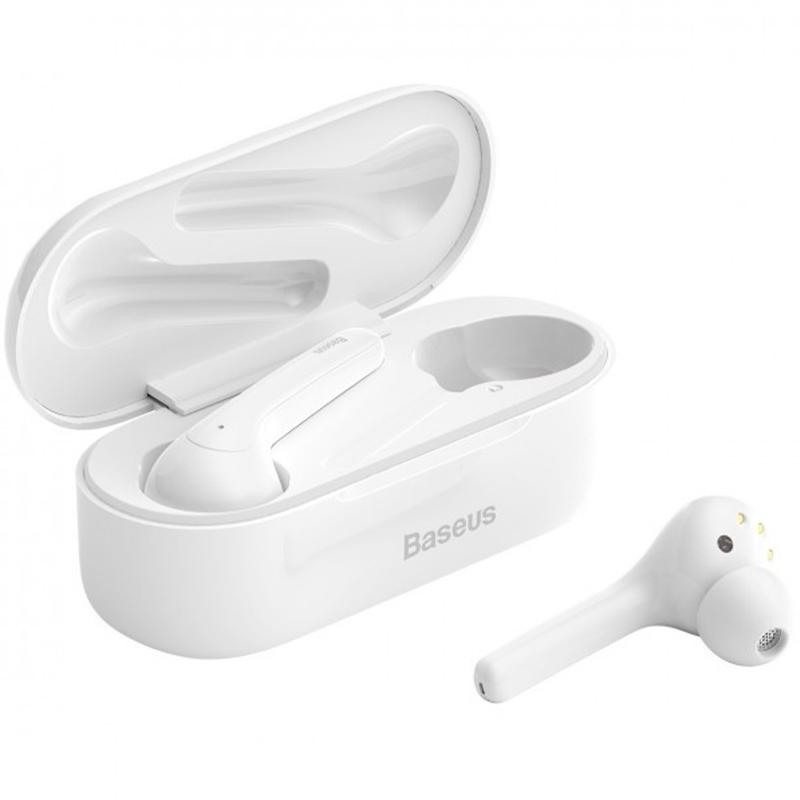 

Беспроводные Bluetooth наушники Baseus W07 White