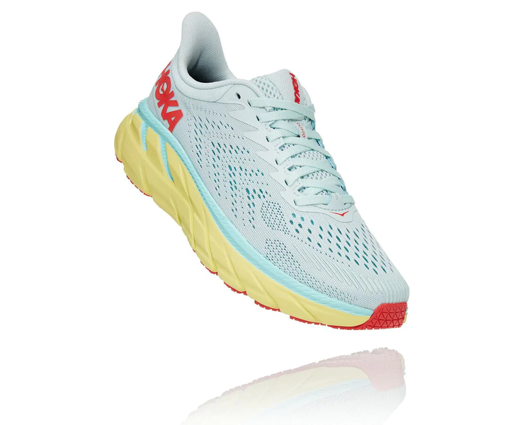 

Женские кроссовки для бега HOKA ONE ONE W CLIFTON 7 1110509 MORNING MIST / HOT CORAL 2021 42,5 (EU) 27 (CM) 10 (US)