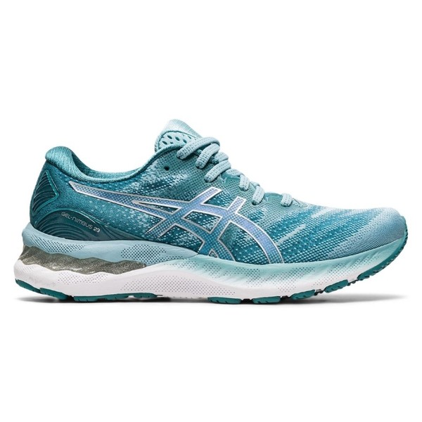 

Женские кроссовки для бега Asics GEL-NIMBUS 23 1012A885-400 SMOKE BLUE/PURE SILVER 2021 41,5 (EU), 26 (CM), 9,5 (US)