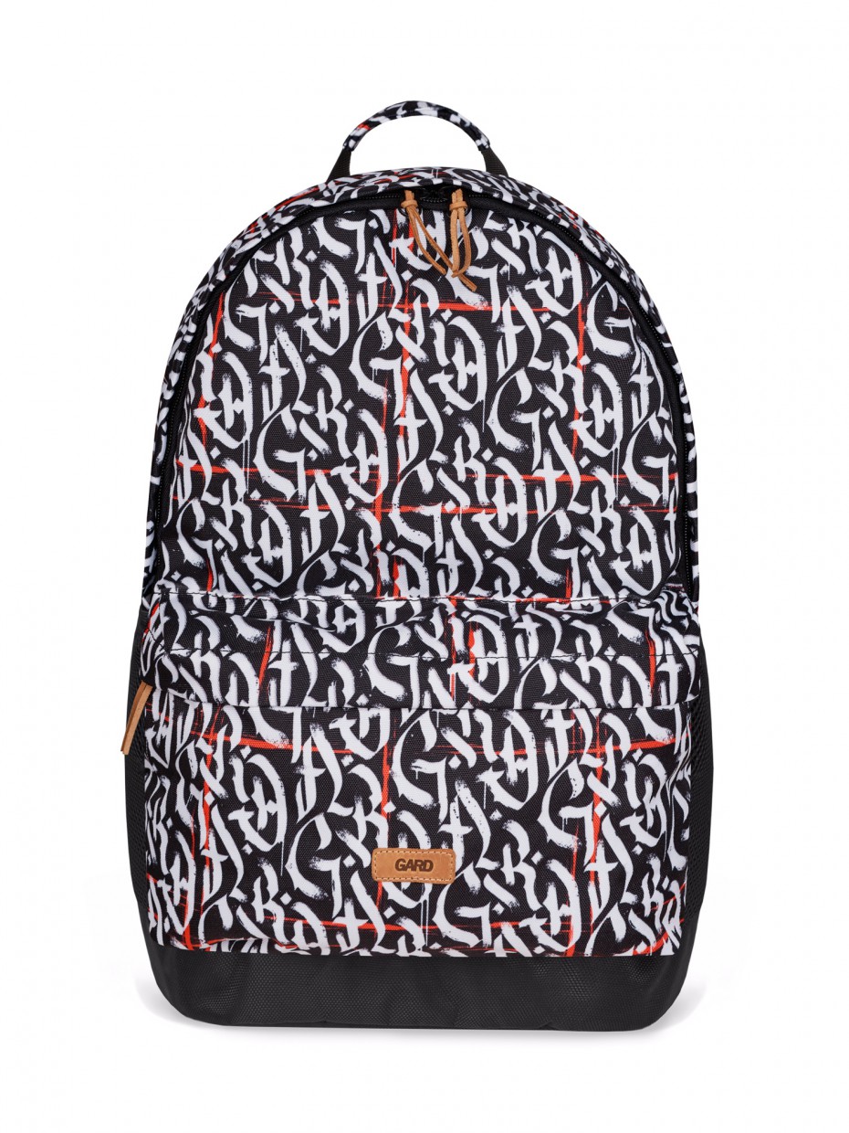 

Рюкзак GARD BACKPACK-2 белая каллиграфия с красными линиями 4/20 черный 2876