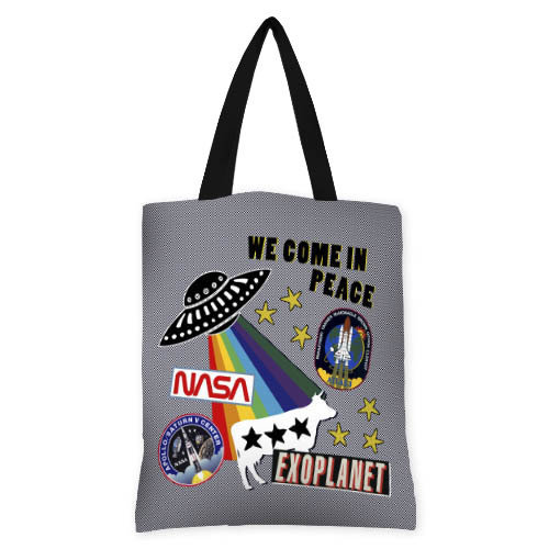 

Сумка женская тканевая Original Presentville We come in peace 40x45 см