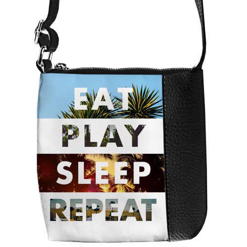

Сумка детская Little prince/princess Presentville Eat play sleep repeat 18x18 см