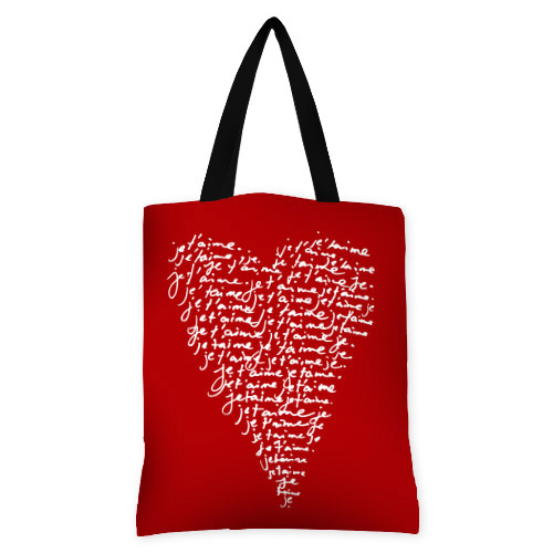 

Сумка женская тканевая Original Presentville Сердце Je t'aime 40x45 см