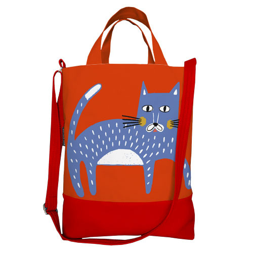 

Сумка городская City Presentville Кот морковная 34х40х11 см