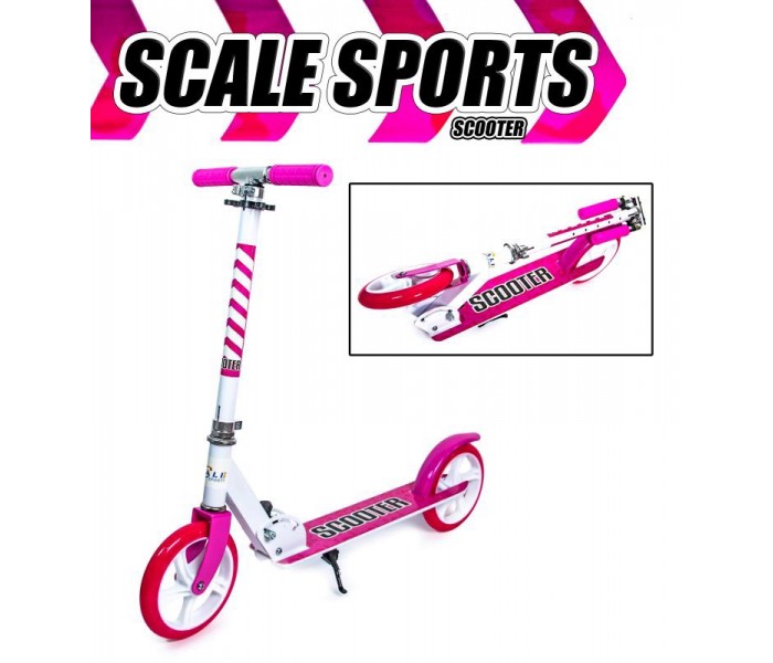 

Двухколесный самокат Складной Scooter 460 Pink с мягкими полиуретановыми колесами и регулировкой руля на 3 положения