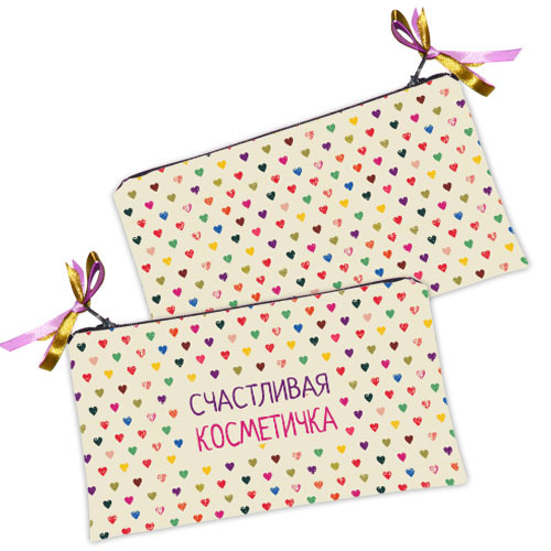 

Косметичка женская Presentville Счастливая косметичка 20x12 см