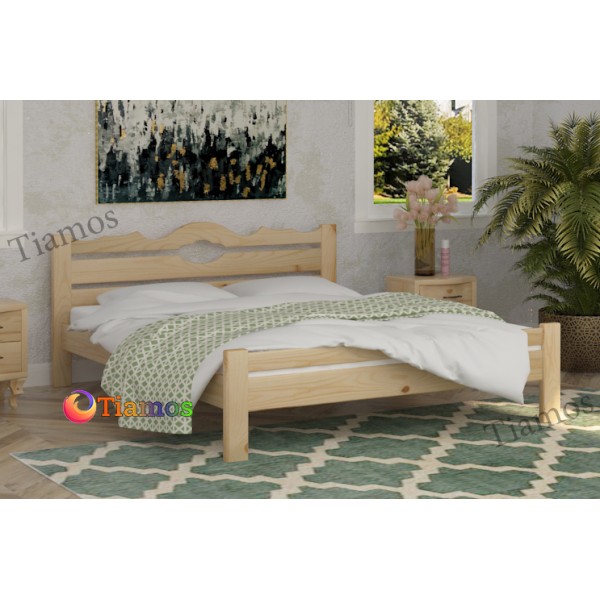 

Кровать двухспальная 160х200 деревянная Рич Wellmebely сосна Бук Л6