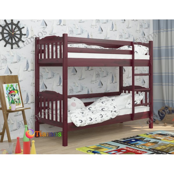 

Кровать Двухъярусная 80х190 Бай-Бай Wellmebely Трансформер сосна Махонь Л6