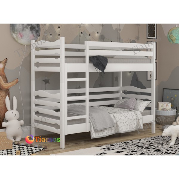 

Кровать Двухъярусная 80х190 Эрика Wellmebely Трансформер сосна Белый Л6