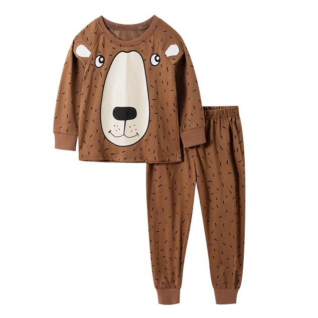 

Пижама детская с животным принтом коричневая Brown bear Berni Kids (100) Коричневый (57325)