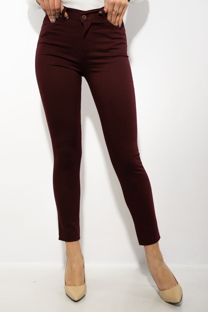 

Брюки женские 623F1339 модель Skinny (Бордо) 31
