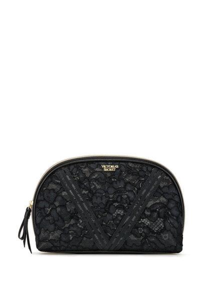 

Косметичка женская Victoria's Secret Lace Glam Bag черная ажурная