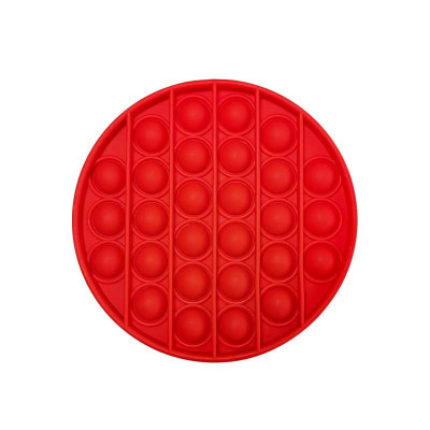 

Пузырчатая игрушка Pop It Fidget в форме круга Красная (400-1)