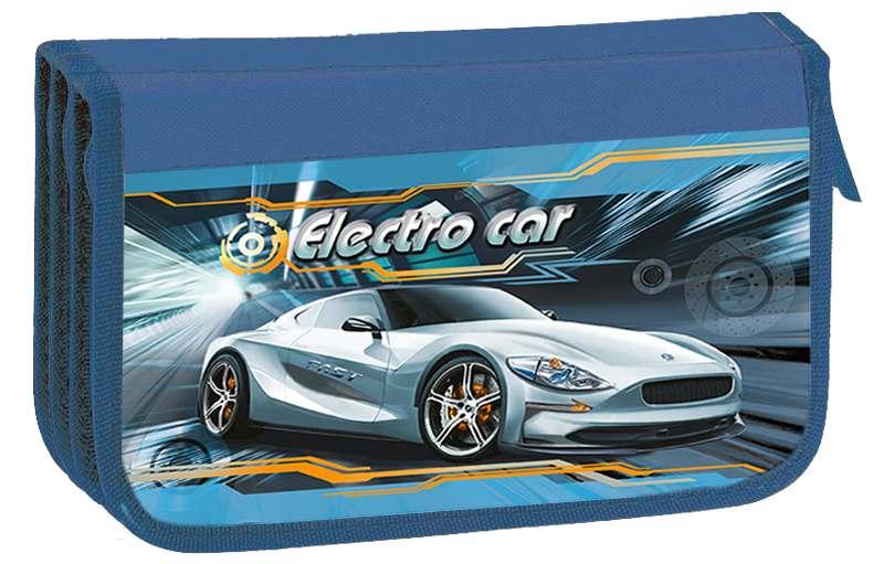 

Пенал шкільний Kidis для хлопчика на 3 відділення картон Electro Car