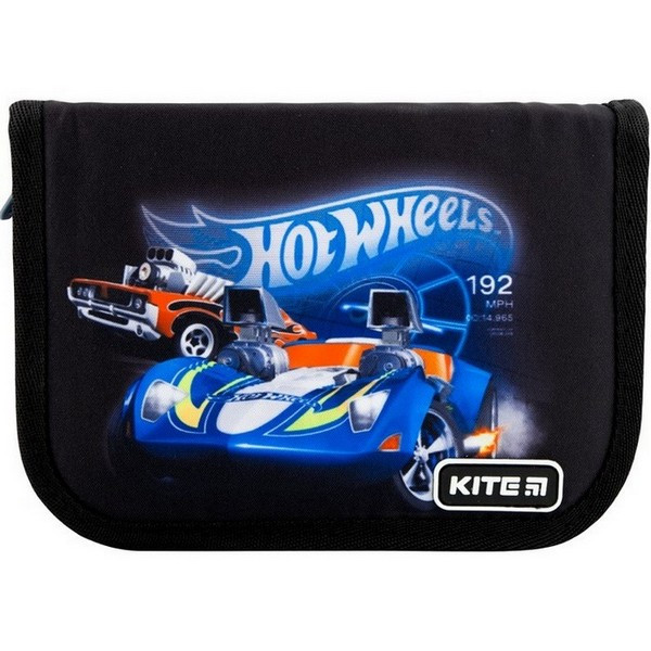 

Пенал шкільний Kite Hot Wheels для хлопчика на 1 відділення 1 відворот