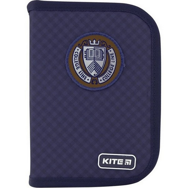 

Пенал шкільний Kite для хлопчика на 1 відділення, 2 відворота College line K20-622-2